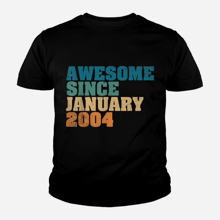 Awesome Since January 2004 16Th Birthday Gift 16 Year Old Youth T-shirt