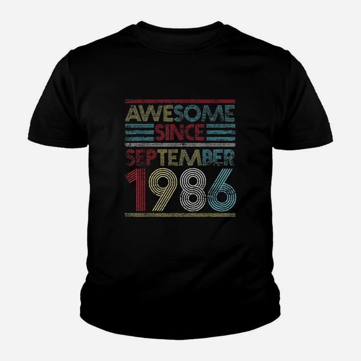 Awesome Since September 1986 Bday Gifts 35Th Birthday Youth T-shirt
