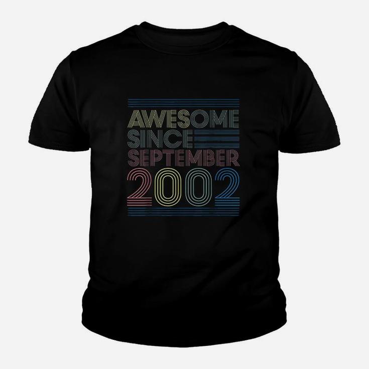 Awesome Since September 2002 Bday Gifts 19Th Birthday Youth T-shirt