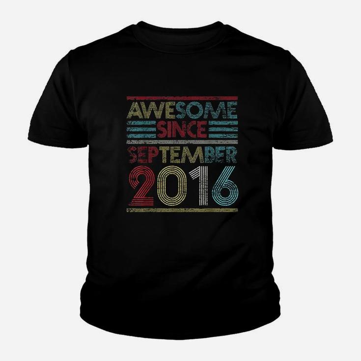Awesome Since September 2016 Bday Gifts 5Th Birthday Youth T-shirt