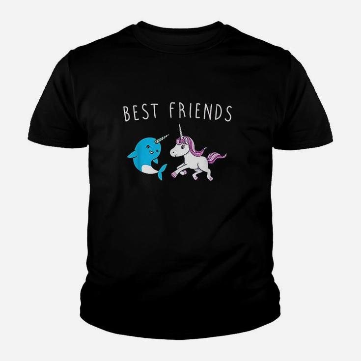 Awesome Unicorn And Narwhal Best Friends Fun Youth T-shirt