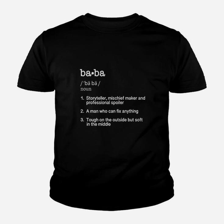 Baba Definition  Fathers Day Present Gift Youth T-shirt