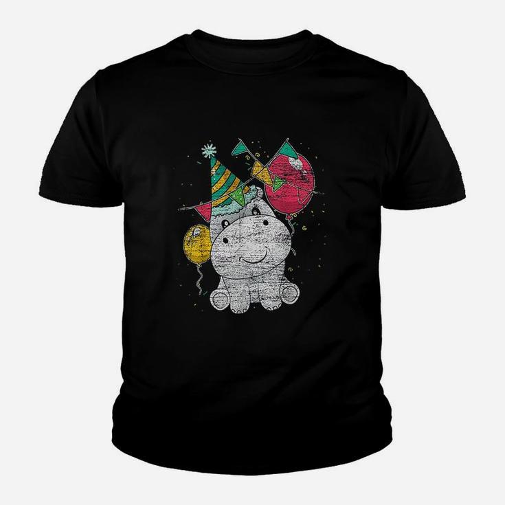 Baby Hippopotamus Birthday Cute Hippo Youth T-shirt