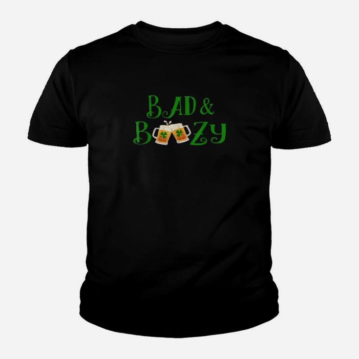 Bad And Boozy St Patrick Day Shamrock Beer Drinking Youth T-shirt