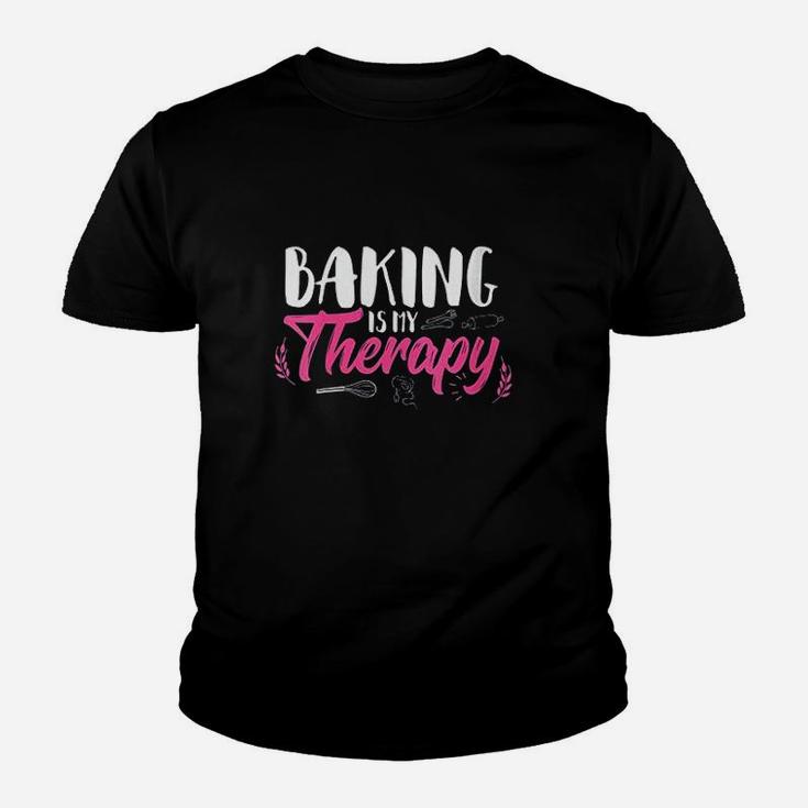 Baking Is My Therapy Youth T-shirt