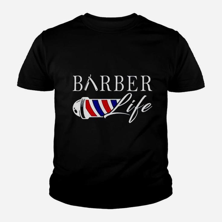 Barber Barber Life  For Men Women Black And Navy Youth T-shirt