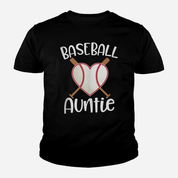 Baseball Auntie Womens Nephews Baseball Game Day Gift Youth T-shirt