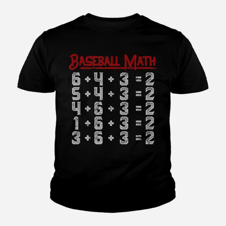 Baseball Math Double Play Youth T-shirt