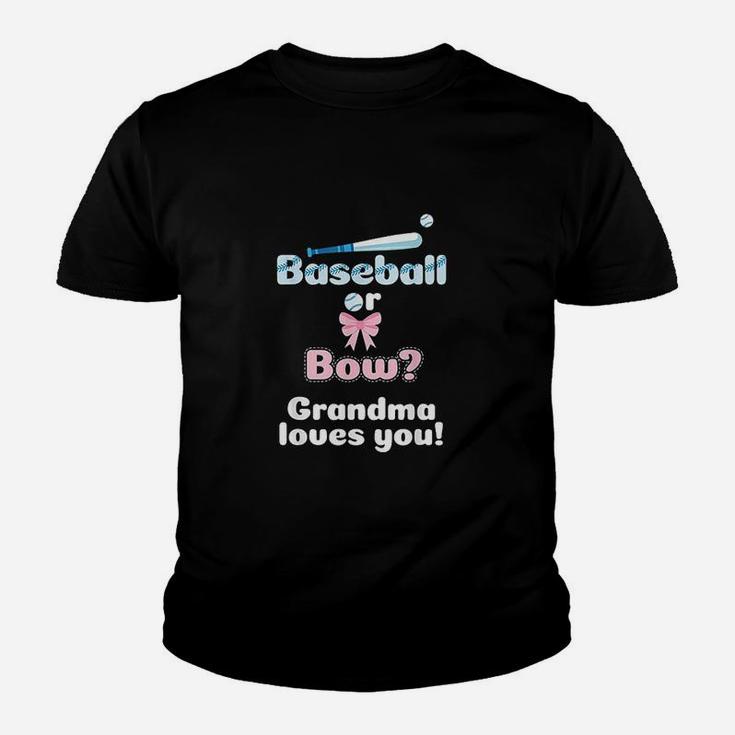 Baseball Or Bows Grandma Loves You Youth T-shirt