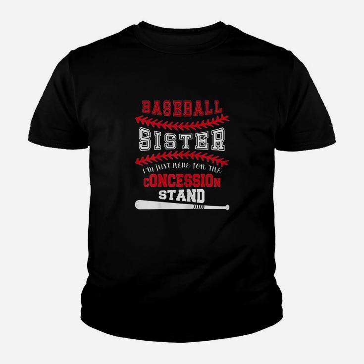 Baseball Sister Just Here For Concession Stand Youth T-shirt