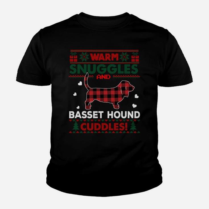Basset Hound Dog Lovers Christmas Ugly Christmas Sweater Youth T-shirt