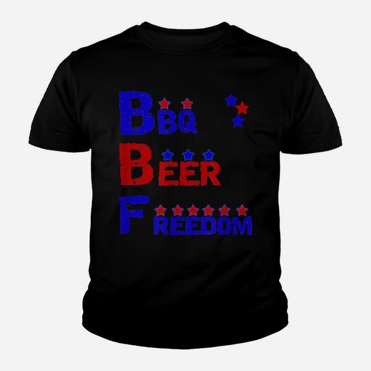 Bbq Beer Freedom Usa Party 4Th Of July Vintage Youth T-shirt