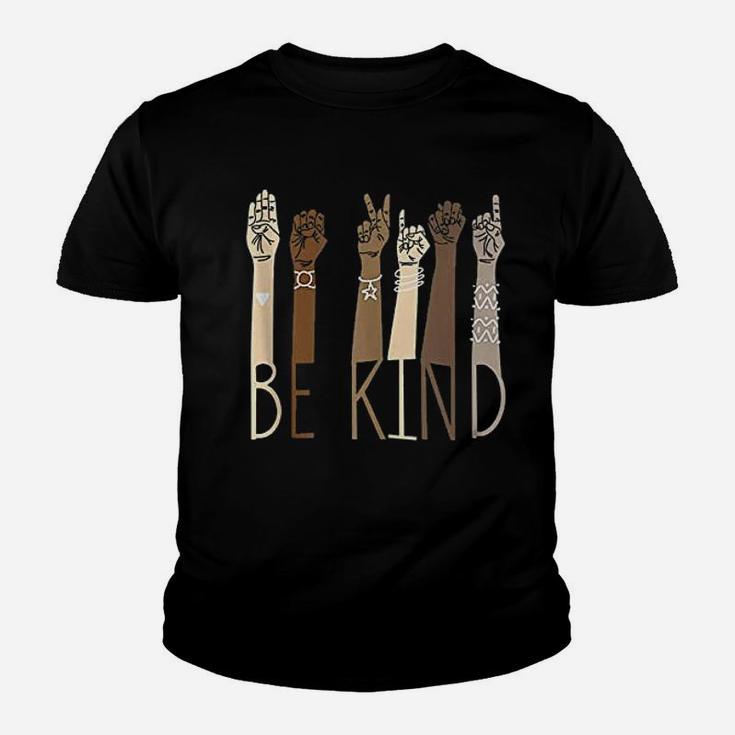 Be Kind Sign Language Hand Talking Teachers Youth T-shirt