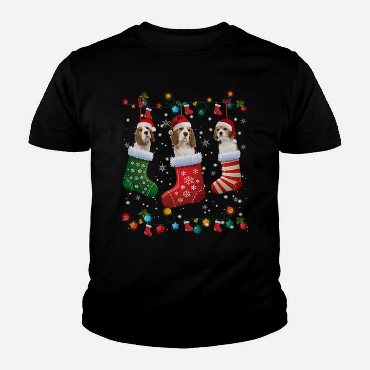 Beagle Christmas Socks Funny Xmas Pajama Dog Lover Youth T-shirt