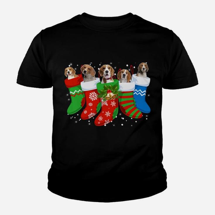 Beagle Christmas Sweatshirt Beagle Dog Cute Socks Xmas Gift Youth T-shirt
