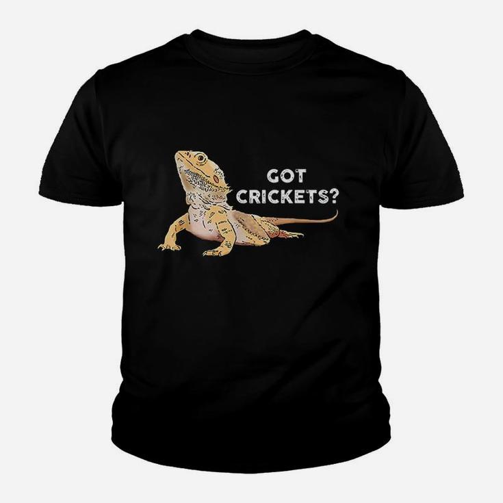 Bearded Dragon Funny Lizard Reptile Lover Got Crickets Youth T-shirt