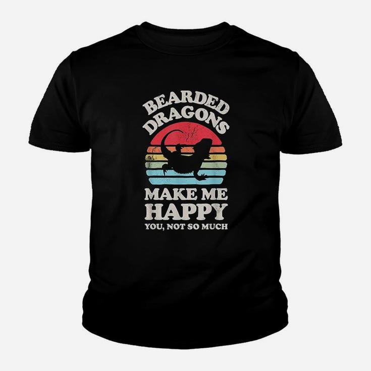 Bearded Dragons Make Me Happy You Not So Much Funny Vintage Youth T-shirt