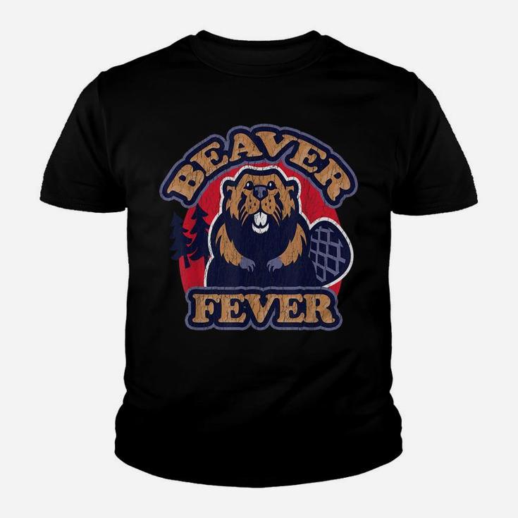 Beaver Fever Funny Hiking Camping Fishing Outdoors Dad Jokes Youth T-shirt