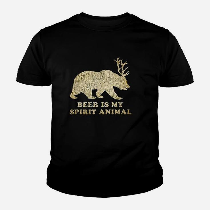 Beer Is My Spirit Animal Bear Youth T-shirt