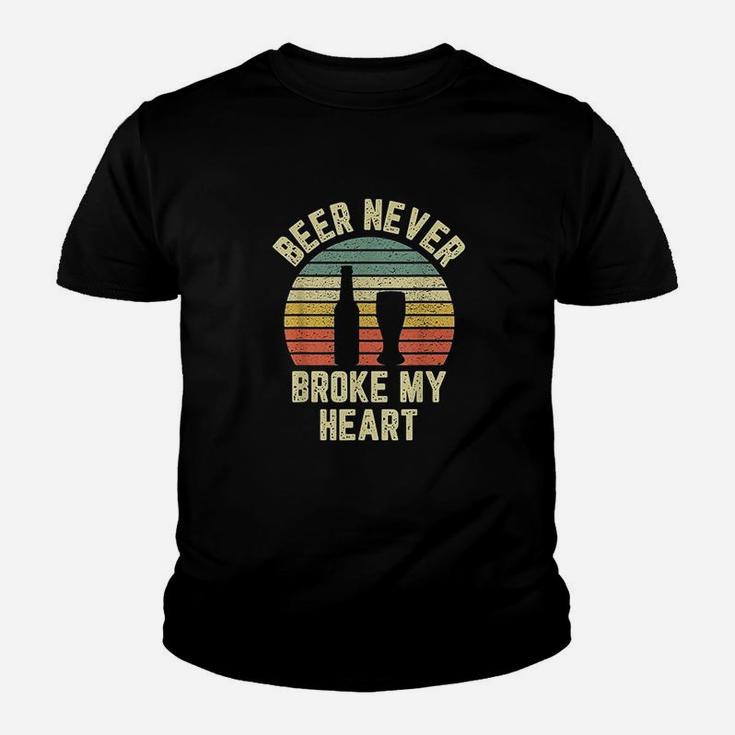 Beer Never Broke My Heart Funny Beer Drinking Youth T-shirt