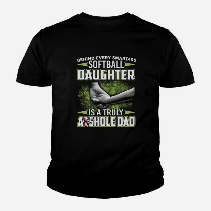Behind Softball Daughter Is An Dad Youth T-shirt