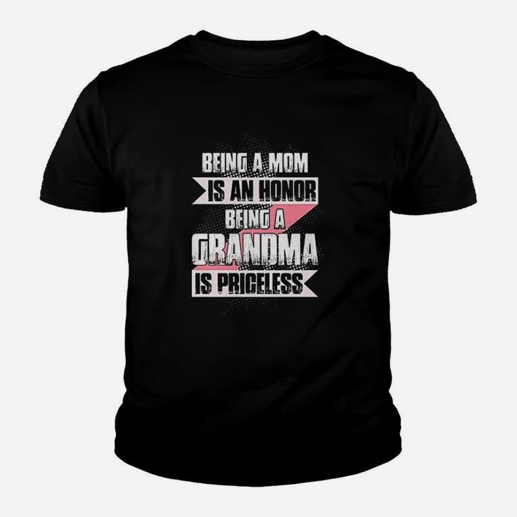 Being A Mom Is An Honor Being A Grandma Is Priceless Youth T-shirt