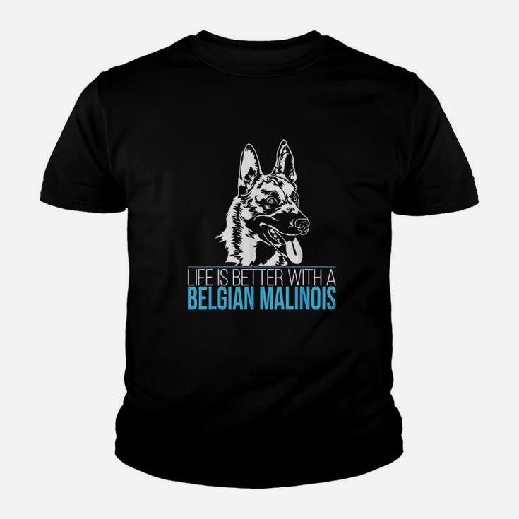 Belgian Malinois Life Is Better Dog Youth T-shirt