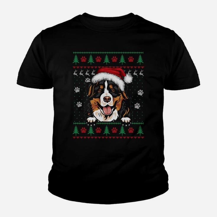 Bernese Mountain Christmas Ugly Sweater Dog Lover Xmas Sweatshirt Youth T-shirt