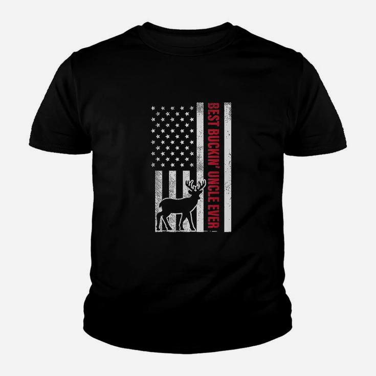 Best Buckin Uncle American Flag Youth T-shirt