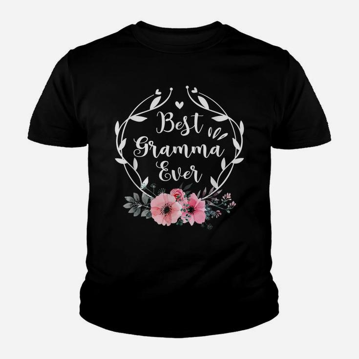 Best Gramma Ever Mother's Day Gift Flower Grandma Youth T-shirt