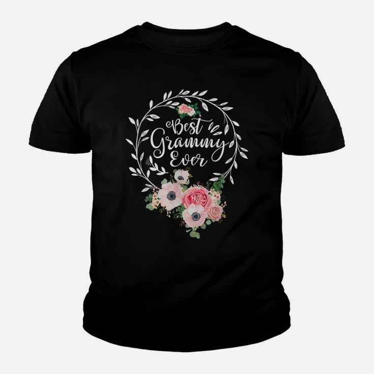 Best Grammy Ever Shirt Women Flower Decor Grandma Youth T-shirt