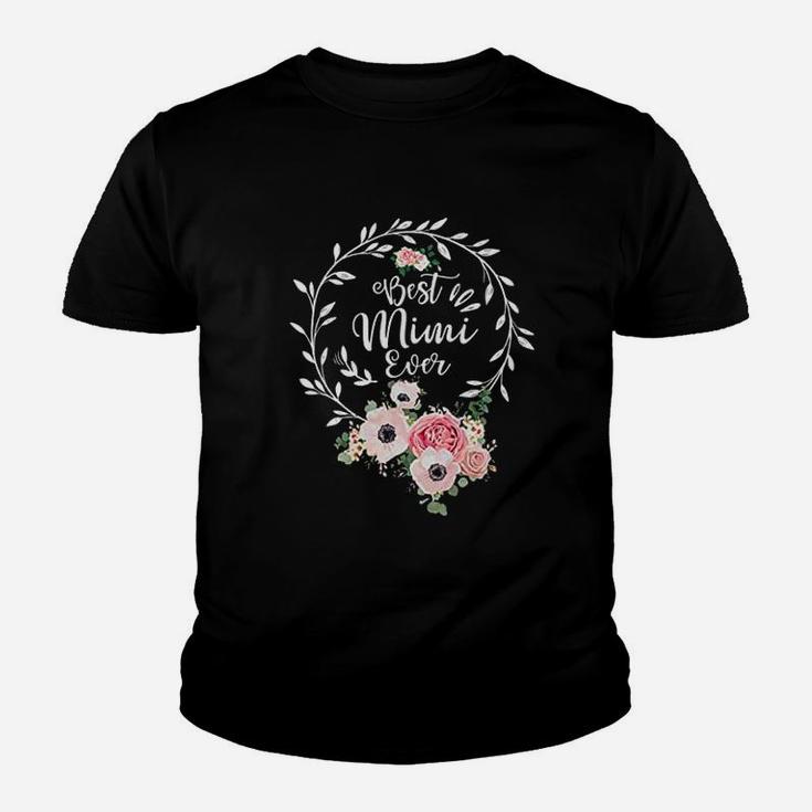 Best Mimi Ever For Women Gift Floral Decoration Youth T-shirt