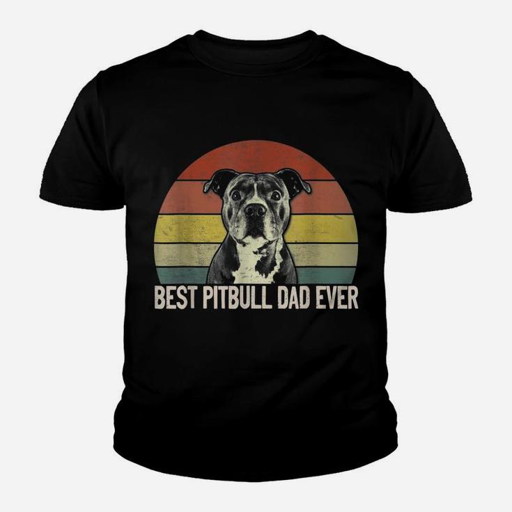 Best Pitbull Dad Ever Vintage Funny Dog Owner Youth T-shirt