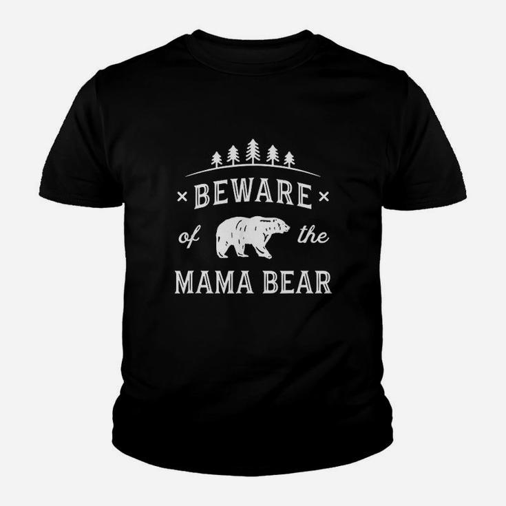 Beware Mama Bear Mom Protect Strong Mother Graphic Clip Art Youth T-shirt