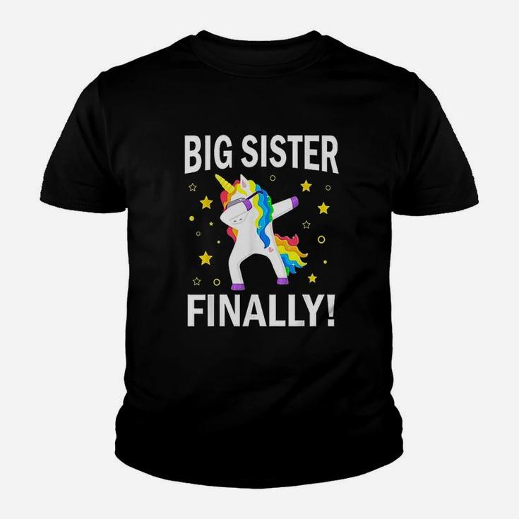 Big Sister Finally Unicorn Youth T-shirt