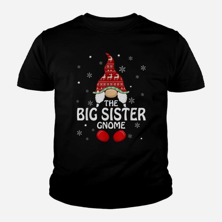 Big Sister Gnome Family Matching Christmas Funny Xmas Pajama Youth T-shirt