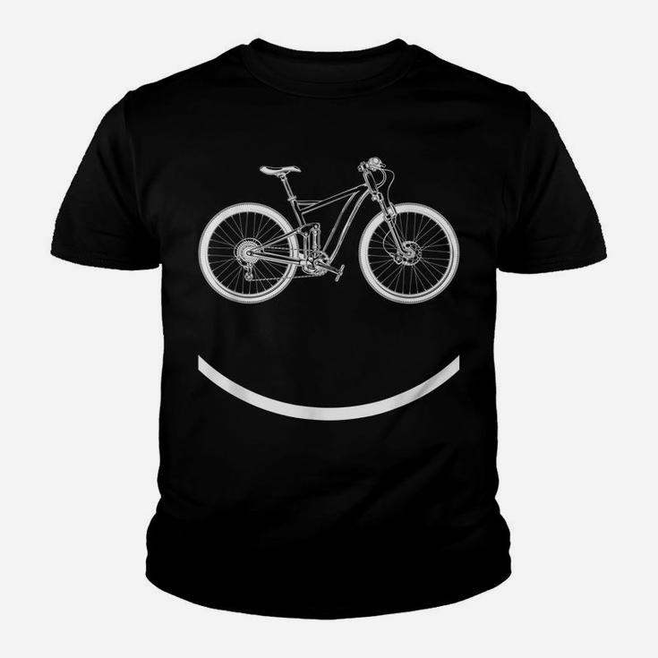 Bike Smiley Face Funny Mtb Cycling Gift Design Youth T-shirt