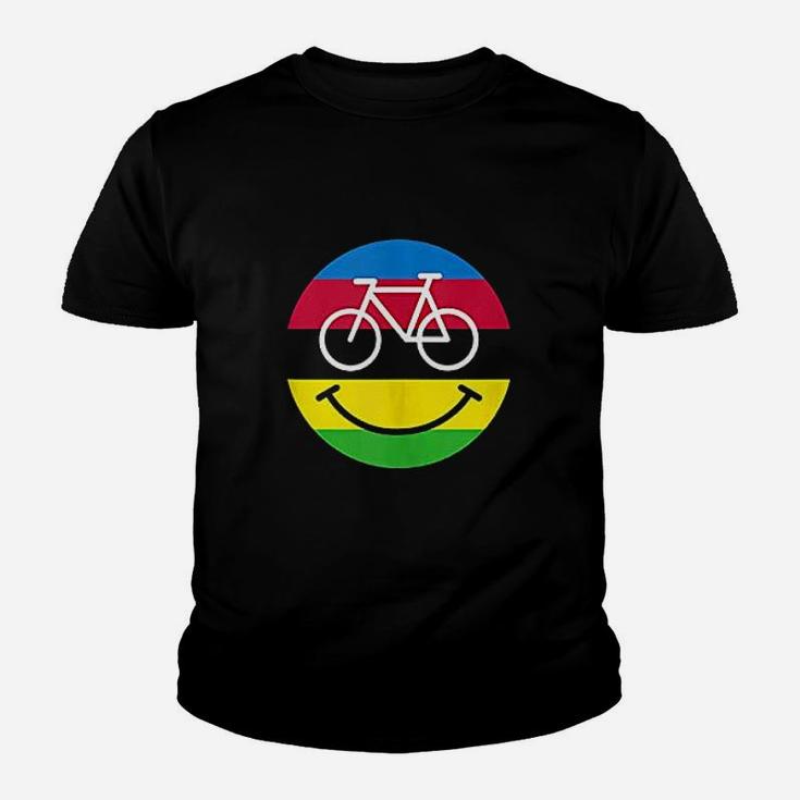 Bike Smiley Face World Champion Road Bicycle Smile Cyclist Youth T-shirt