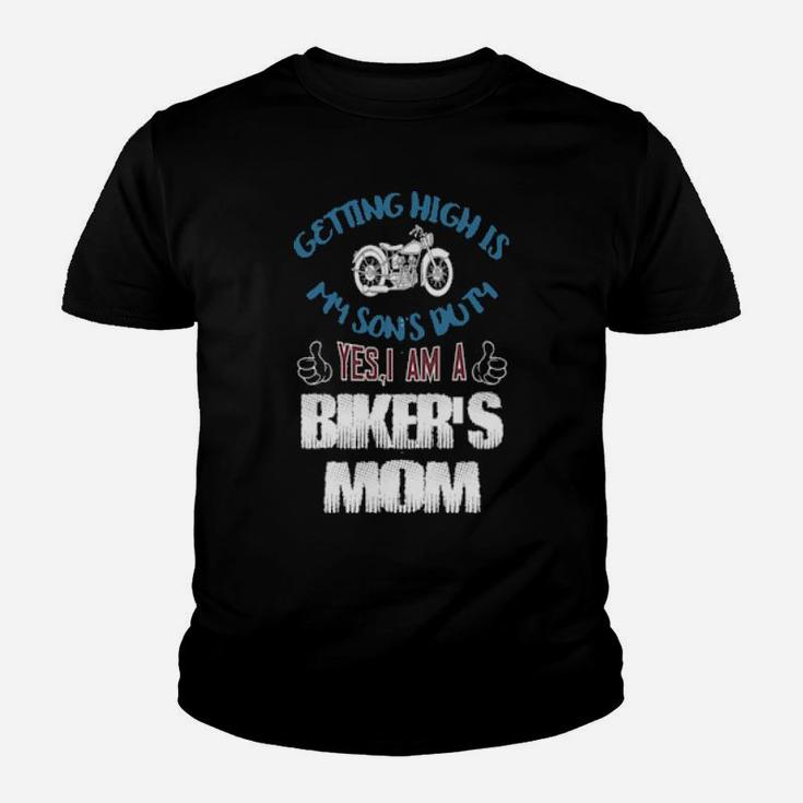 Biker's Mom    Vintage Art Youth T-shirt