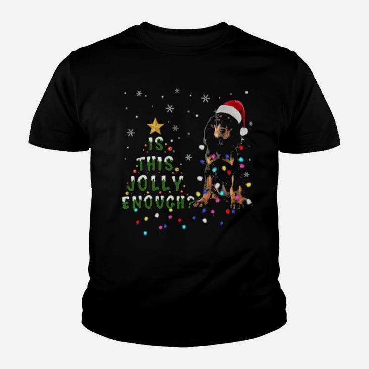 Black And Tan Coonhound Santa Youth T-shirt