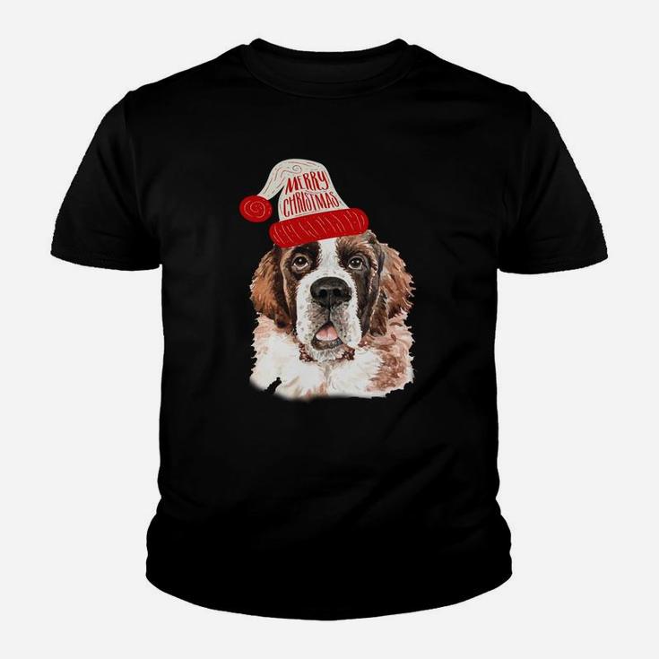 Black Base Saint Bernard Christmas Gift For Dog Lovers Sweatshirt Youth T-shirt