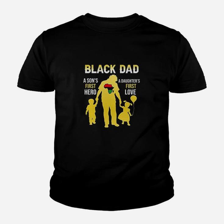 Black Dad A Son's First Hero Youth T-shirt