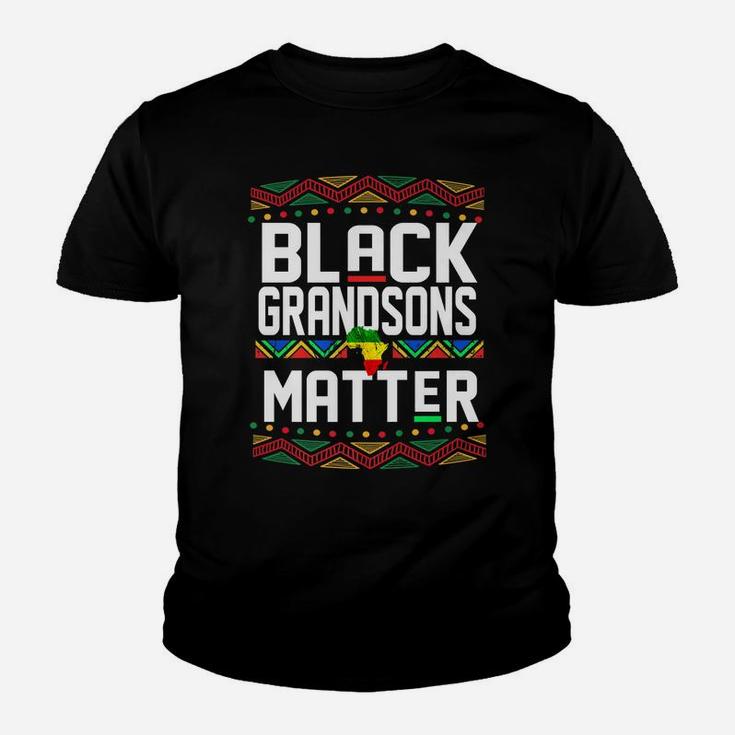 Black Grandsons Matter Shirt For Men Grandson History Month Youth T-shirt