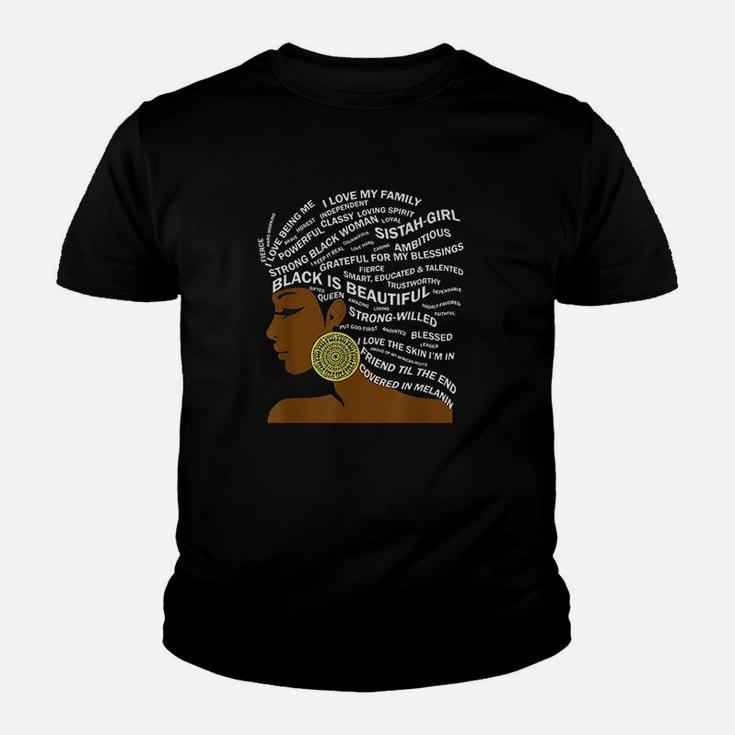 Black Is Beautiful Words Youth T-shirt
