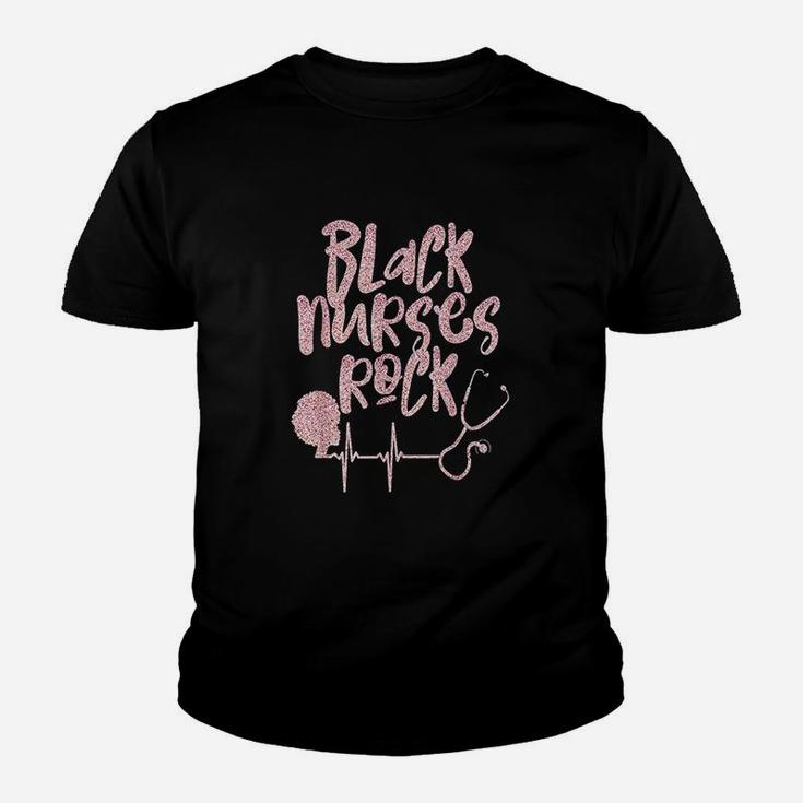Black Nurses Heartbeat Youth T-shirt
