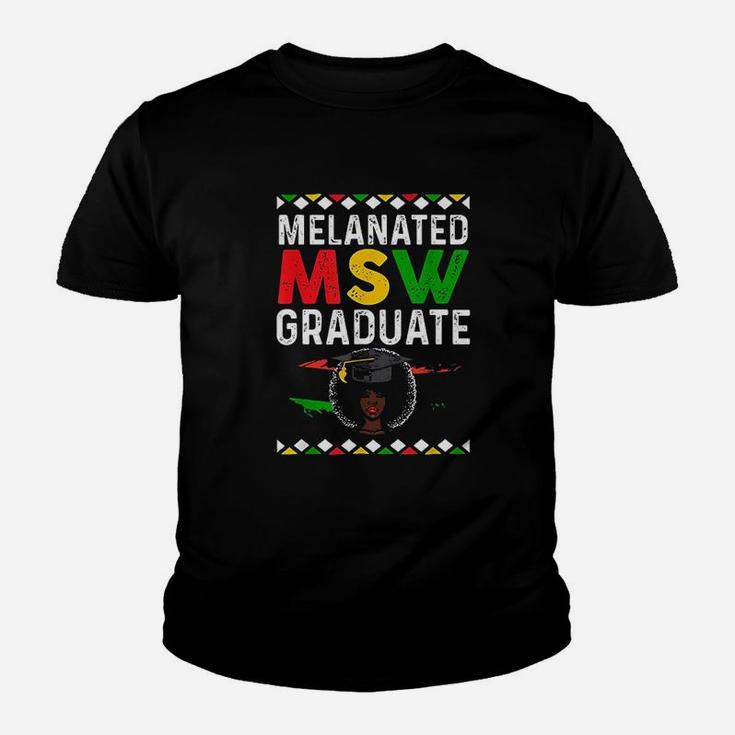 Black Queen Msw Social Work Grads Masters Graduation Youth T-shirt
