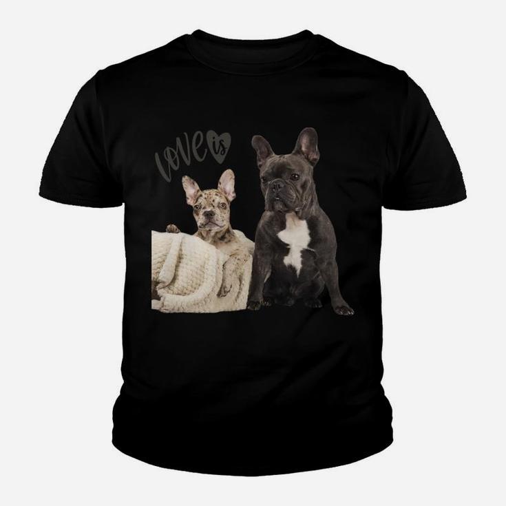 Black White French Bulldog Shirt Frenchie Mom Dad Dog Puppy Sweatshirt Youth T-shirt
