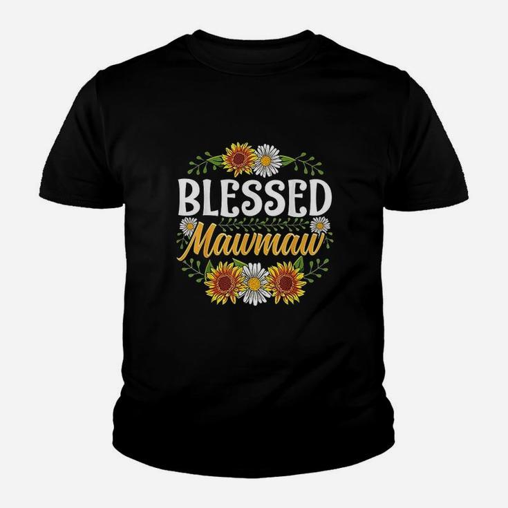 Blessed Mawmaw Mothers Day Cute Gift Floral Youth T-shirt