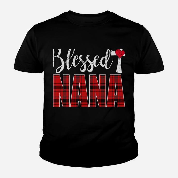 Blessed Nana Cross Caro Christmas Funny Nana Gift Xmas Sweatshirt Youth T-shirt