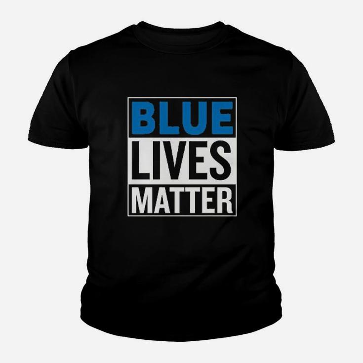 Blue Lives Matter Support Cops Police Appriciation Respect Youth T-shirt